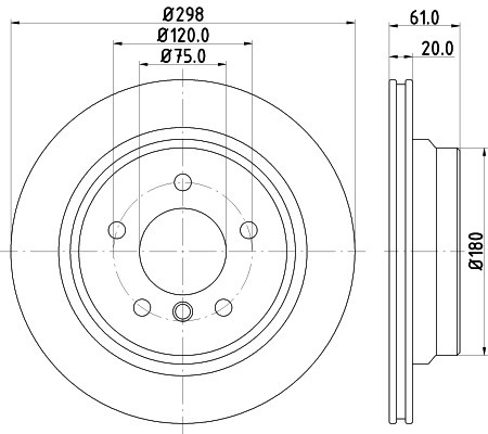 Disc frana PEUGEOT 208 (2012 - 2016) KRIEGER 0950004261 piesa NOUA