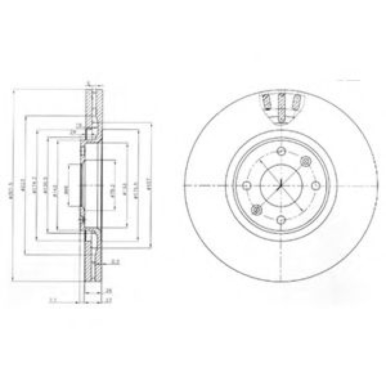 Disc frana PEUGEOT 3008 (2009 - 2016) DELPHI BG4002 piesa NOUA