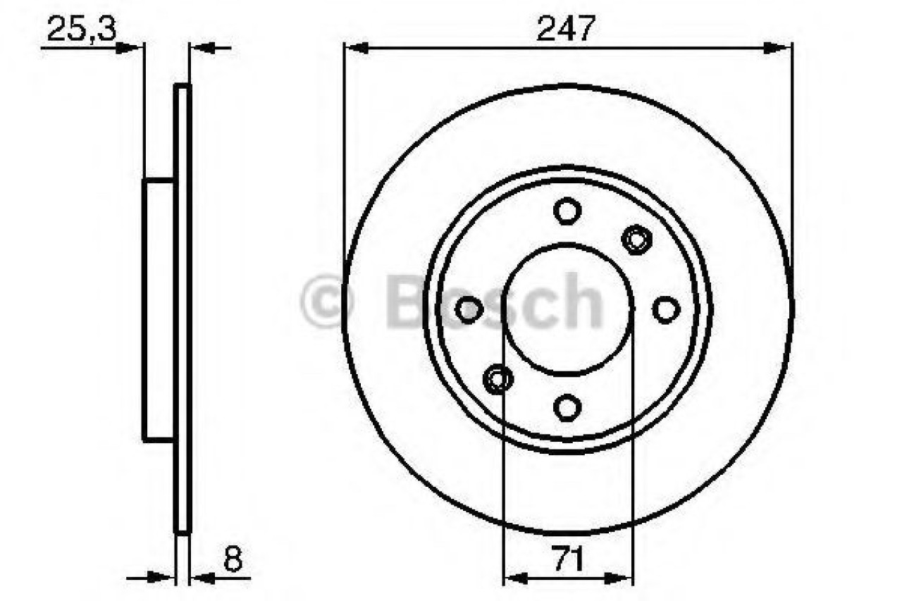 Disc frana PEUGEOT 306 Break (7E, N3, N5) (1994 - 2002) BOSCH 0 986 479 B35 piesa NOUA