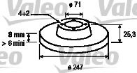 Disc frana PEUGEOT 306 Break (7E, N3, N5) (1994 - 2002) VALEO 186416 piesa NOUA