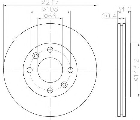 Disc frana PEUGEOT 306 Break (7E, N3, N5) (1994 - 2002) TEXTAR 92043103 piesa NOUA