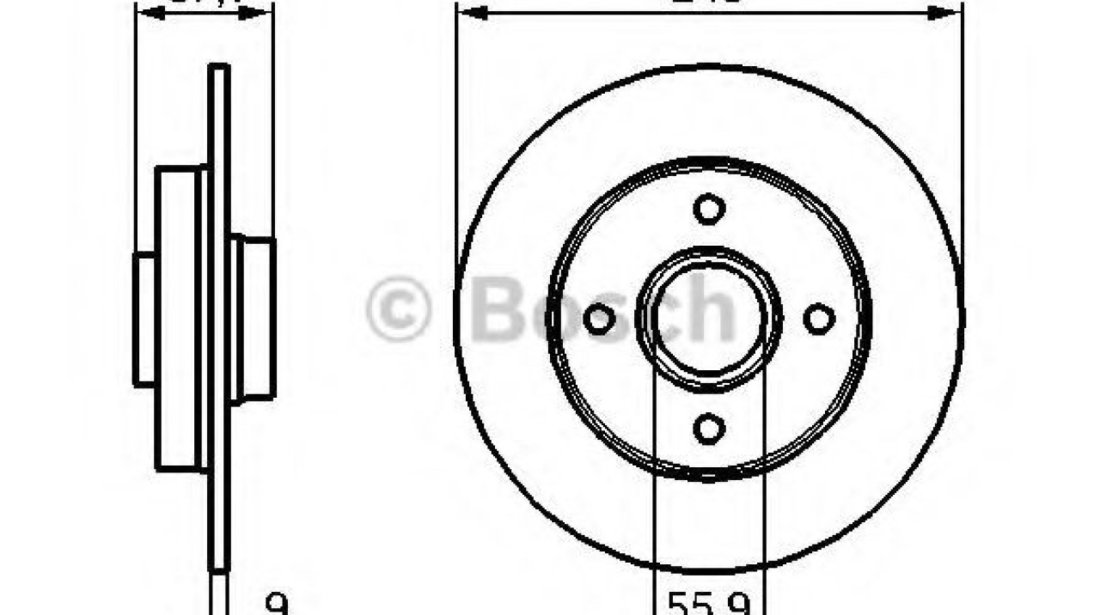 Disc frana PEUGEOT 307 (3A/C) (2000 - 2016) BOSCH 0 986 479 219 piesa NOUA