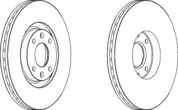 Disc frana PEUGEOT 307 CC (3B) (2003 - 2016) FERODO DDF1442 piesa NOUA