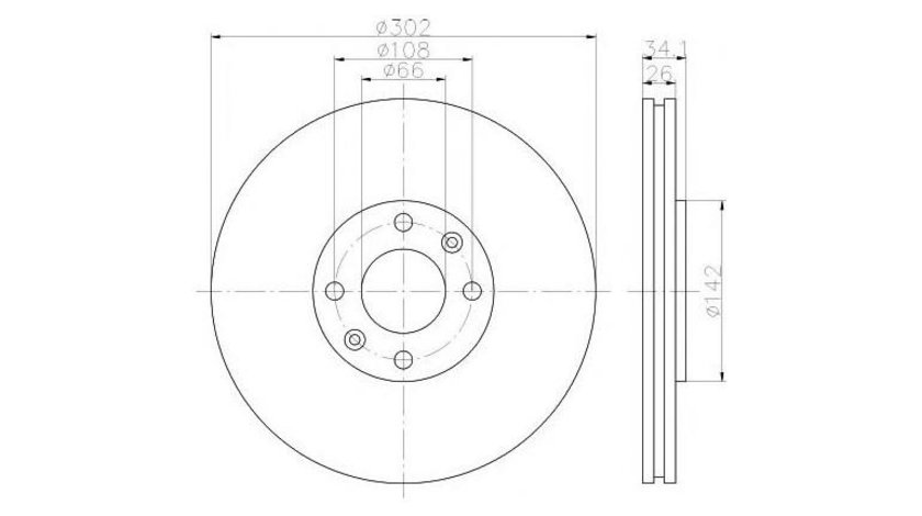 Disc frana Peugeot 307 Estate (3E) 2002-2016 #2 0986479288