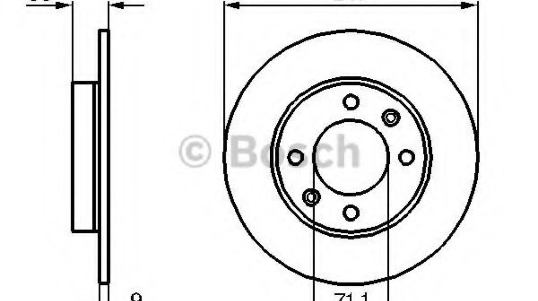 Disc frana PEUGEOT 307 SW (3H) (2002 - 2016) BOSCH 0 986 479 B40 piesa NOUA