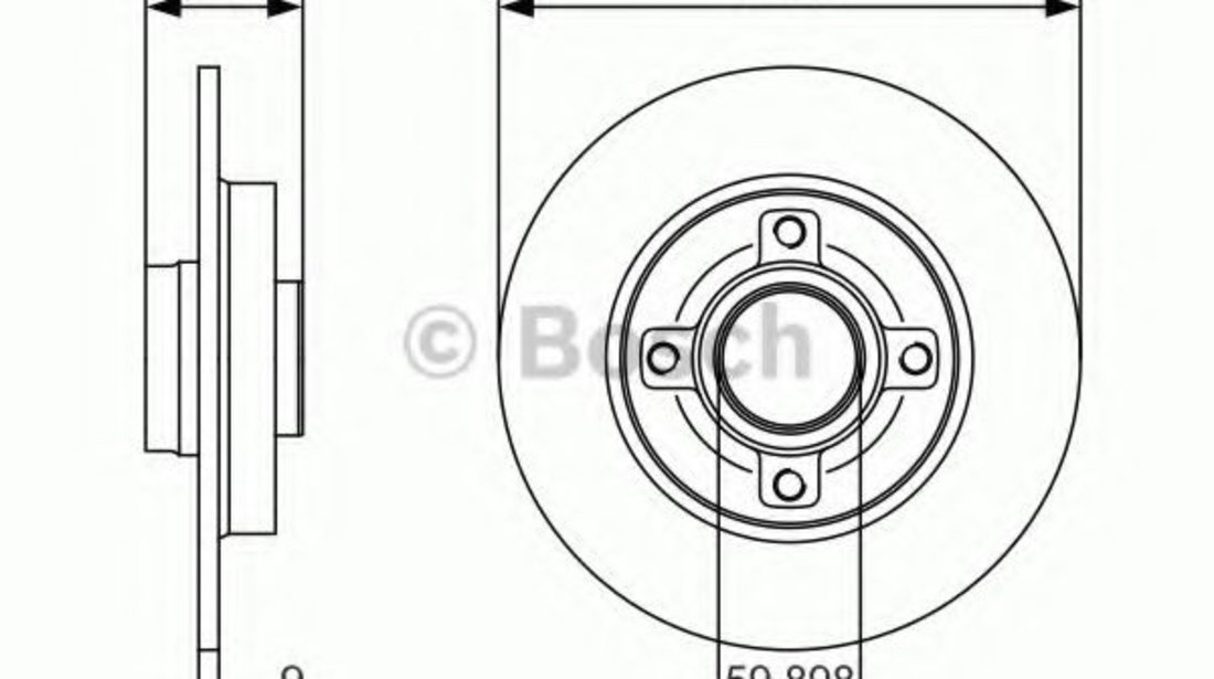 Disc frana PEUGEOT 307 SW (3H) (2002 - 2016) BOSCH 0 986 479 S42 piesa NOUA