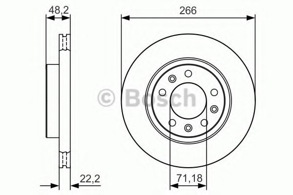 Disc frana PEUGEOT 308 II (2013 - 2016) BOSCH 0 986 479 C34 piesa NOUA