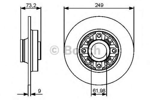 Disc frana PEUGEOT 308 SW (2007 - 2016) BOSCH 0 986 479 400 piesa NOUA