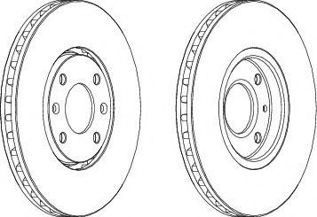 Disc frana PEUGEOT 406 Estate (8E/F) (1996 - 2004) FERODO DDF841 piesa NOUA