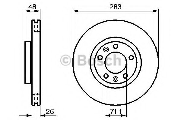 Disc frana PEUGEOT 407 (6D) (2004 - 2016) BOSCH 0 986 479 193 piesa NOUA