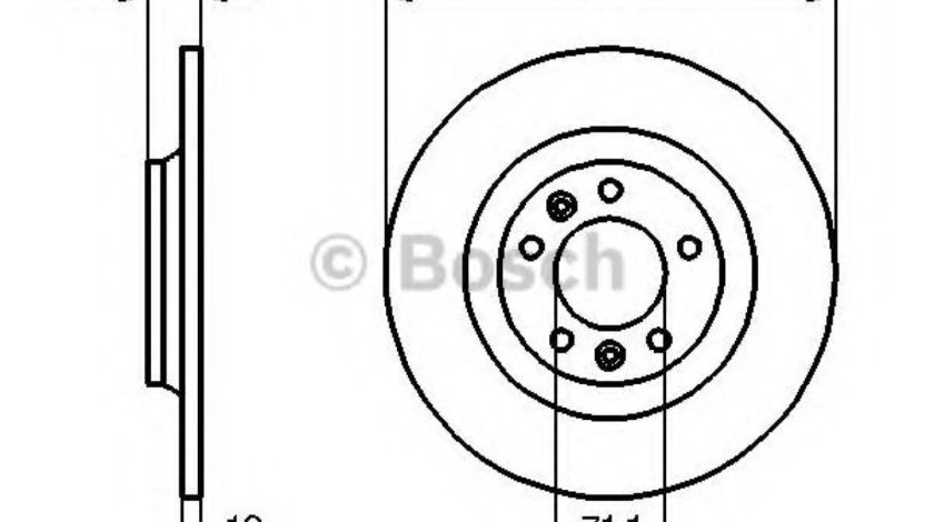 Disc frana PEUGEOT 407 (6D) (2004 - 2016) BOSCH 0 986 479 B86 piesa NOUA