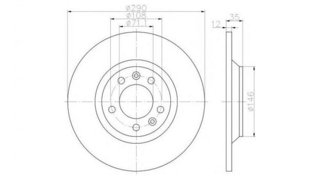 Disc frana Peugeot 508 2010-2016 #3 08868210