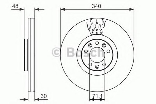 Disc frana PEUGEOT 508 SW (2010 - 2016) BOSCH 0 986 479 092 piesa NOUA