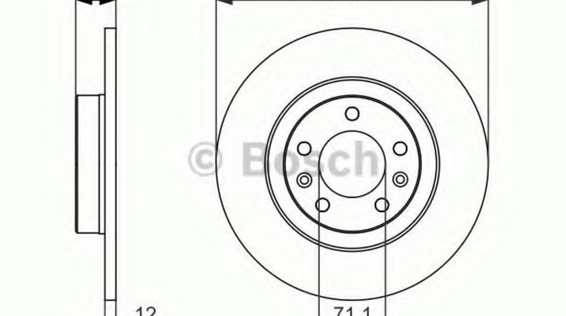 Disc frana PEUGEOT 508 SW (2010 - 2016) BOSCH 0 986 479 130 piesa NOUA