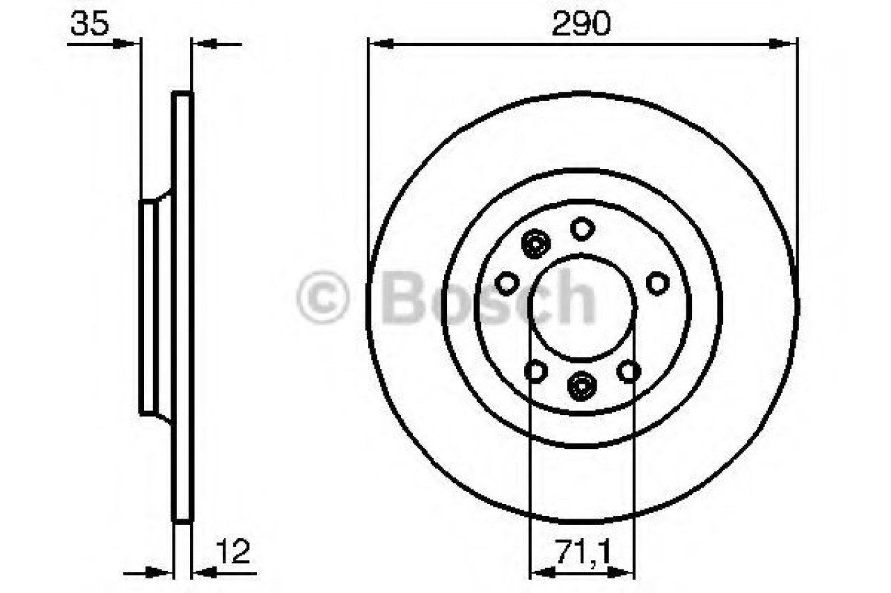 Disc frana PEUGEOT 607 (9D, 9U) (2000 - 2016) BOSCH 0 986 479 B86 piesa NOUA