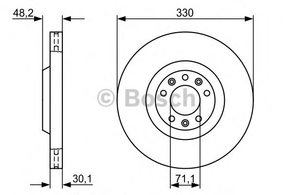 Disc frana PEUGEOT 607 (9D, 9U) (2000 - 2016) BOSCH 0 986 479 192 piesa NOUA