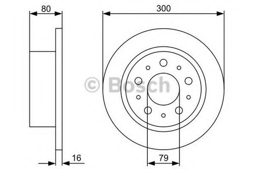 Disc frana PEUGEOT BOXER bus (2006 - 2016) BOSCH 0 986 479 317 piesa NOUA