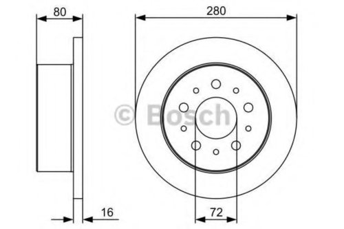 Disc frana PEUGEOT BOXER caroserie (2006 - 2016) BOSCH 0 986 479 C10 piesa NOUA