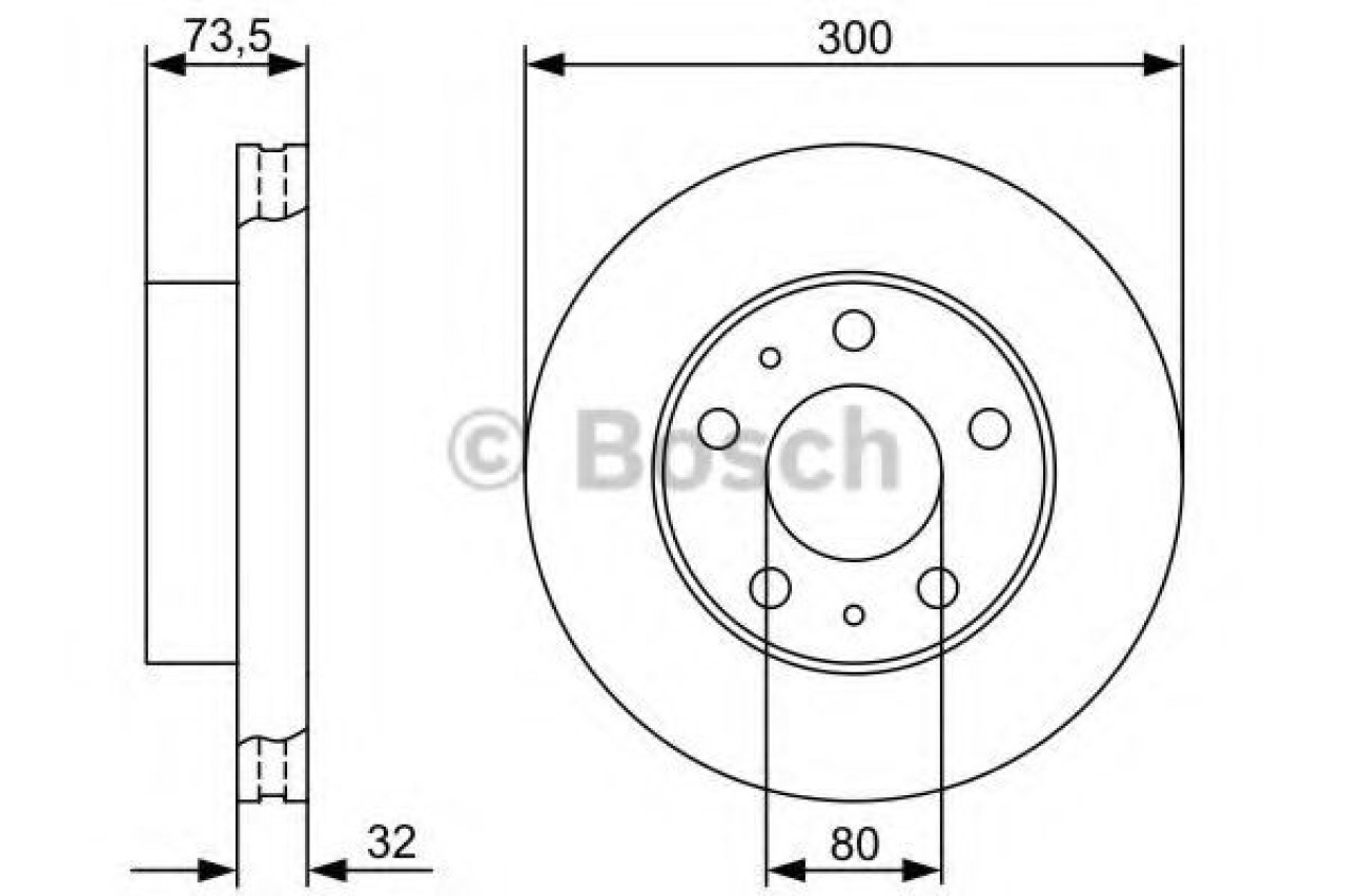 Disc frana PEUGEOT BOXER platou / sasiu (2006 - 2016) BOSCH 0 986 479 315 piesa NOUA