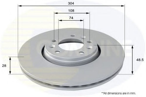 Disc frana PEUGEOT EXPERT caroserie (VF3A, VF3U, VF3X) (2007 - 2016) COMLINE ADC1579V piesa NOUA