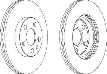 Disc frana PEUGEOT EXPERT platou / sasiu (223) (1995 - 2016) FERODO DDF842 piesa NOUA