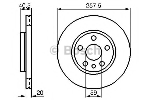 Disc frana PEUGEOT EXPERT Van (222) (1995 - 2016) BOSCH 0 986 478 896 piesa NOUA