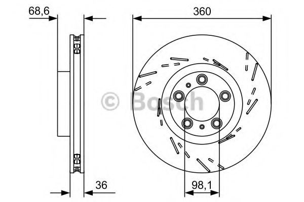 Disc frana PORSCHE PANAMERA (970) (2009 - 2016) BOSCH 0 986 479 D23 piesa NOUA