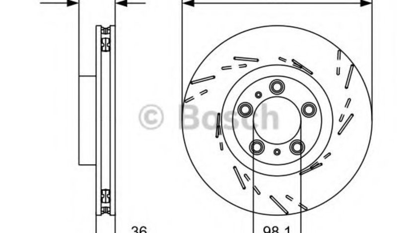 Disc frana PORSCHE PANAMERA (970) (2009 - 2016) BOSCH 0 986 479 D23 piesa NOUA