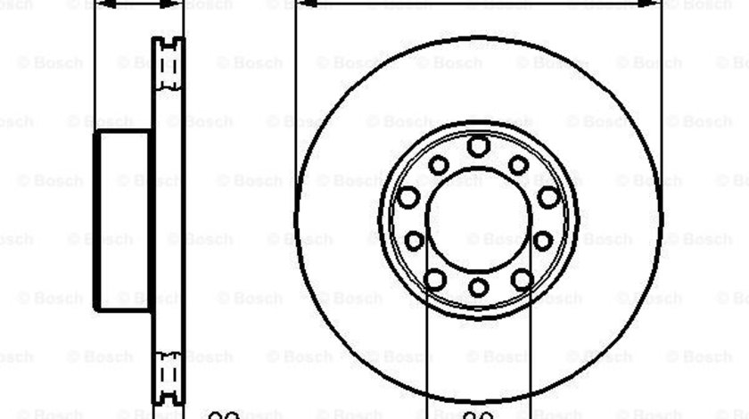 Disc frana punte fata (0986478061 BOSCH) MERCEDES-BENZ