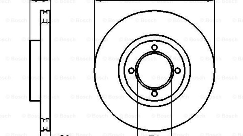 Disc frana punte fata (0986478106 BOSCH) TOYOTA