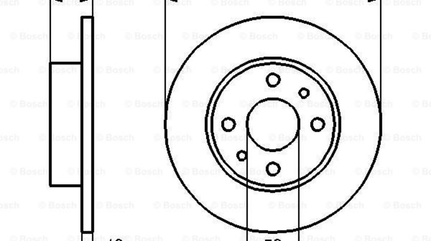 Disc frana punte fata (0986478353 BOSCH) AUTOBIANCHI,FIAT,INNOCENTI,LANCIA