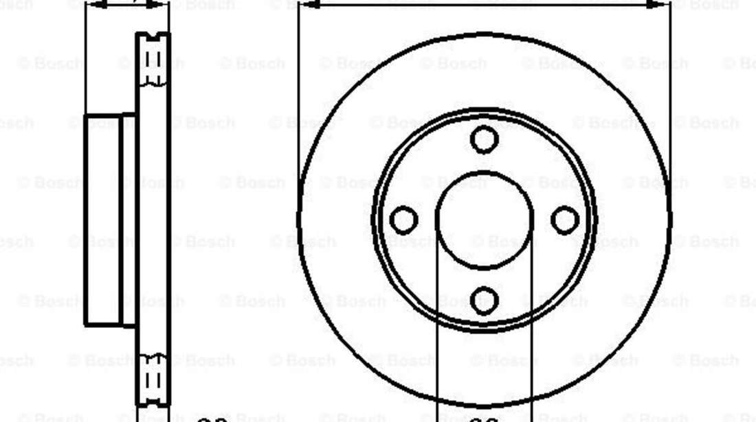 Disc frana punte fata (0986478550 BOSCH) AUDI