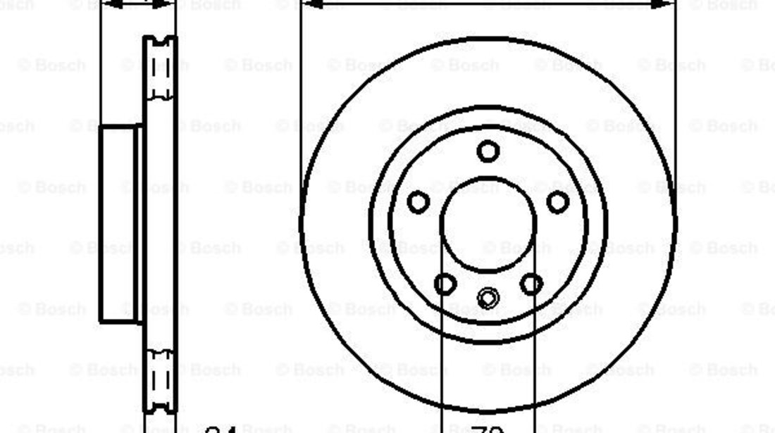 Disc frana punte fata (0986478594 BOSCH) OPEL,VAUXHALL