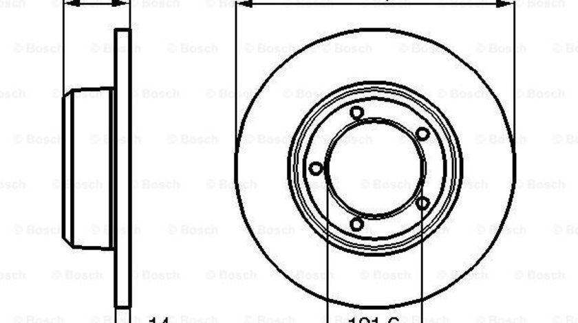 Disc frana punte fata (0986478827 BOSCH) LAND ROVER