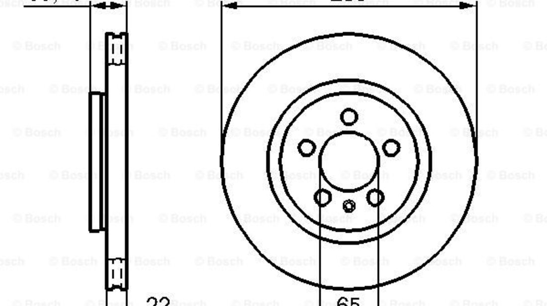 Disc frana punte fata (0986479156 BOSCH) VW