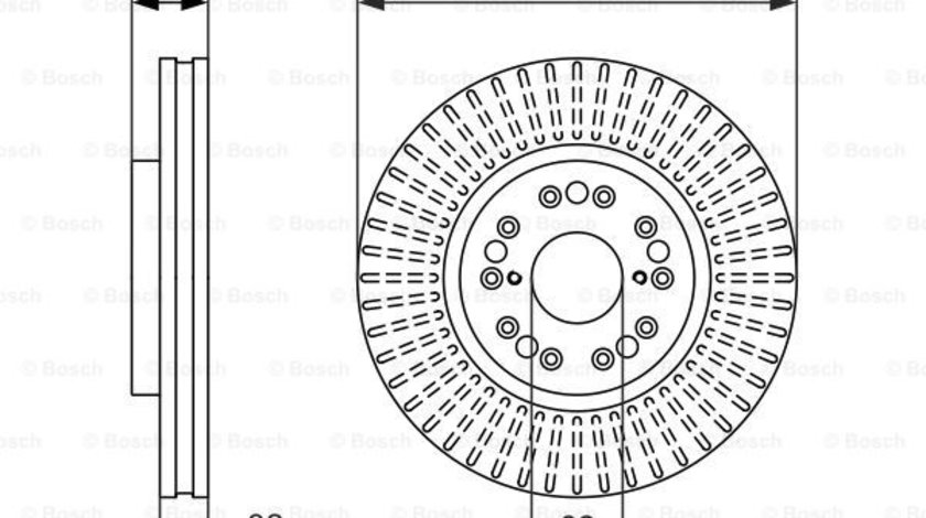 Disc frana punte fata (0986479485 BOSCH) LEXUS,TOYOTA