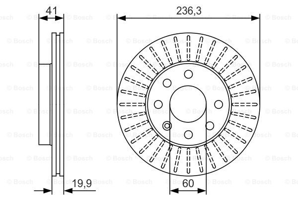 Disc frana punte fata (0986479S98 BOSCH) BEDFORD,CHEVROLET,DAEWOO,OPEL,VAUXHALL,ZAZ