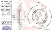 Disc frana punte fata (09D98811 BREMBO) LEXUS,TOYO...