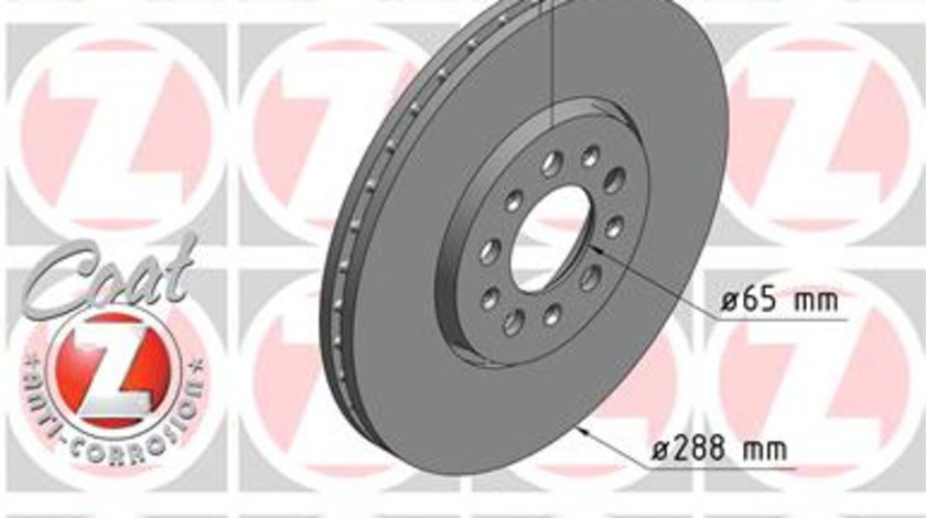 Disc frana punte fata (100123520 ZIMMERMANN) AUDI,SEAT,SKODA,VW,VW (FAW),VW (SVW)