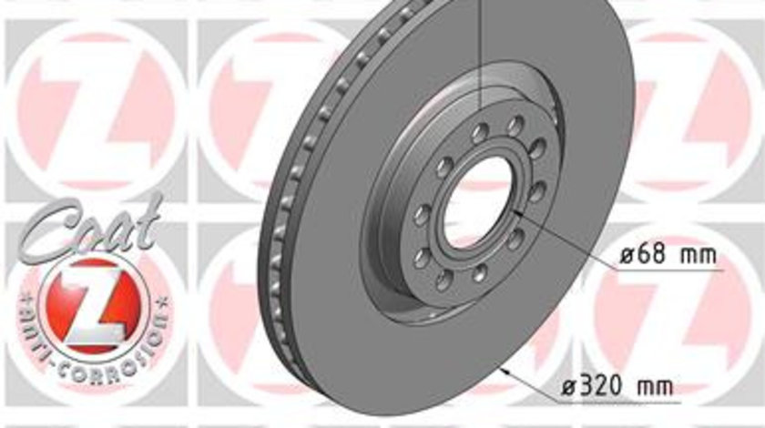 Disc frana punte fata (100124920 ZIMMERMANN) AUDI,AUDI (FAW),SEAT