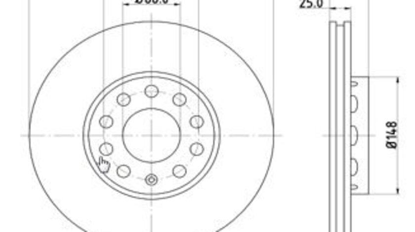 Disc frana punte fata (12108510 MTR) AUDI,SEAT,SKODA,VW