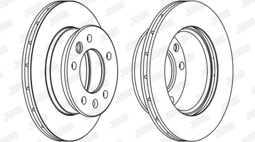 Disc frana punte fata (569122J JURID) MERCEDES-BENZ,MULTICAR,VW