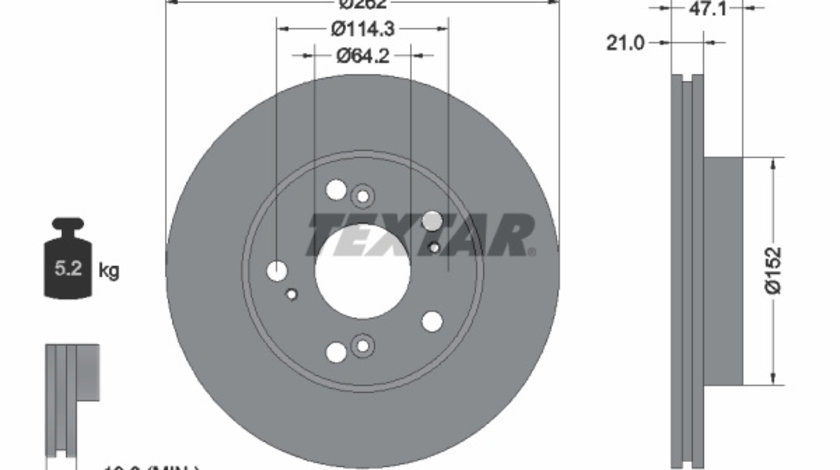 Disc frana punte fata (92175803 TEXTAR) ACURA,HONDA,HONDA (DONGFENG)