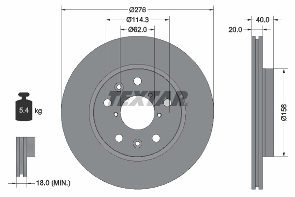 Disc frana punte fata (92204703 TEXTAR) SUZUKI