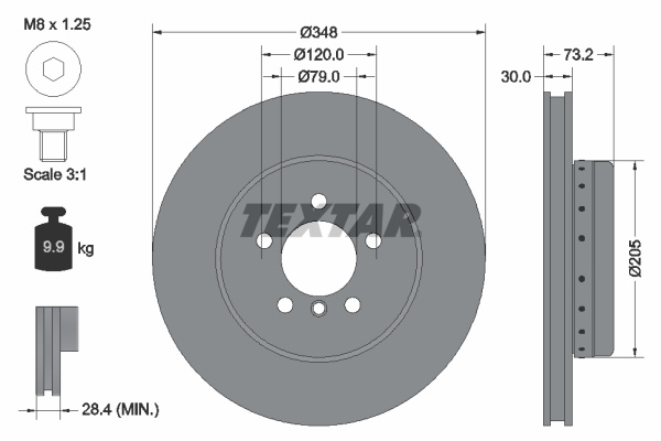 Disc frana punte fata (92266825 TEXTAR) BMW