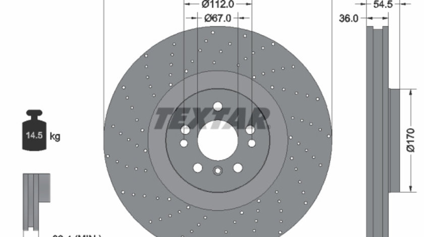 Disc frana punte fata (92279805 TEXTAR) MERCEDES-BENZ