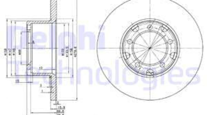 Disc frana punte fata (BG2265 DELPHI) MERCEDES-BENZ