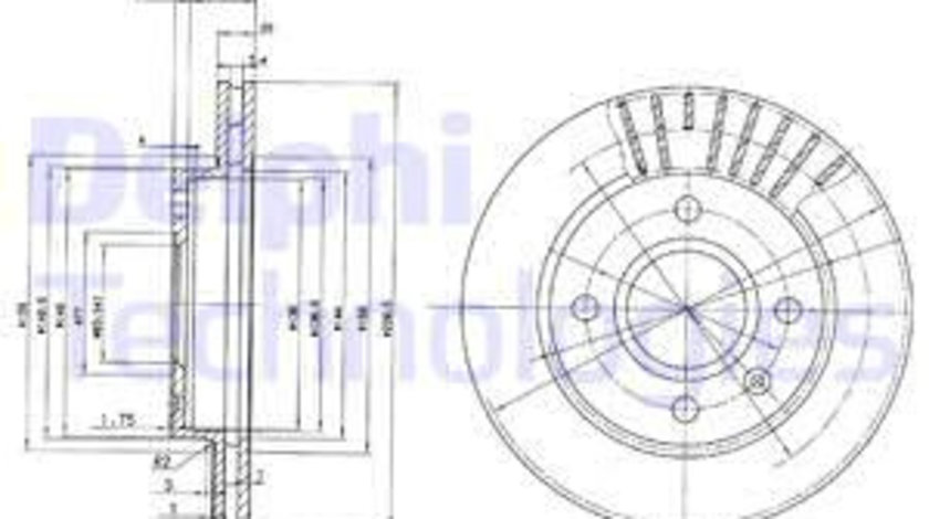 Disc frana punte fata (BG2440 DELPHI) FORD,MAZDA