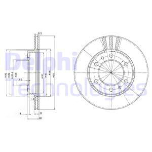 Disc frana punte fata (BG2591 DELPHI) TOYOTA