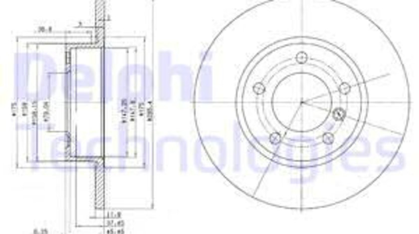 Disc frana punte fata (BG2622 DELPHI) BMW